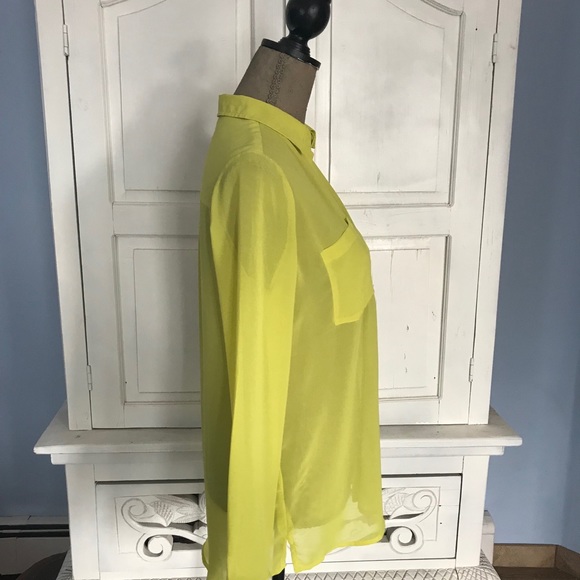 Chartreuse Rock & Republic Blouse - Picture 3 of 7